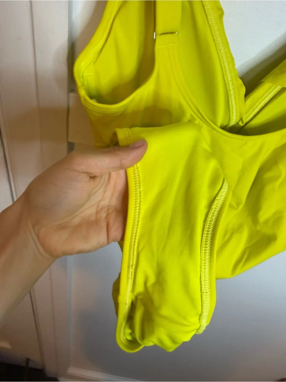 DKNY Yellow Ruffle Ruched One Piece Swimsuit - Picture 5 of 5